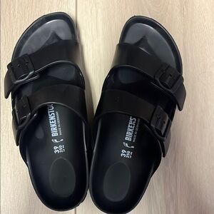 Birkenstock Glossy Black Slides